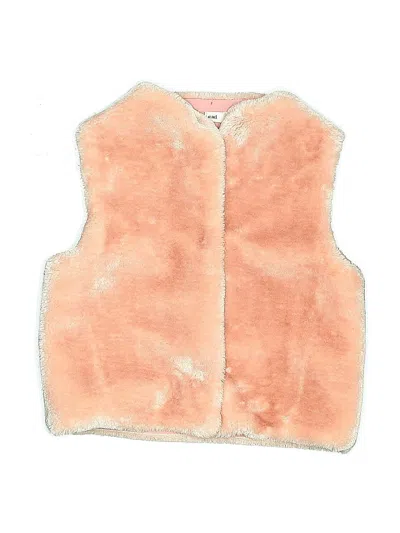 Pre-owned Assorted Brands Kids' Faux Fur Vest In Orange