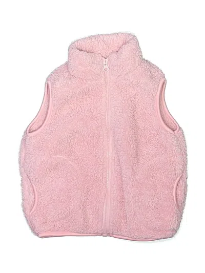 Pre-owned Assorted Brands Kids' Faux Fur Vest In Pink