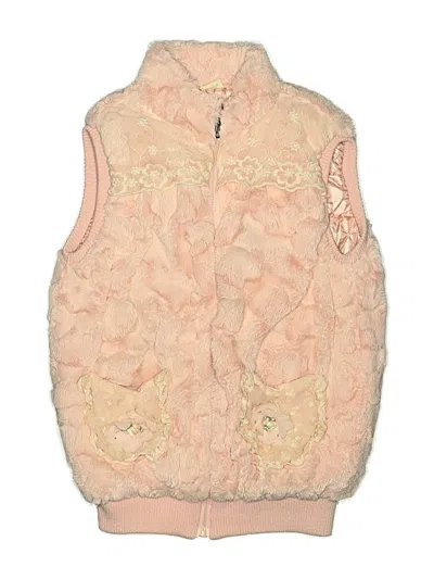 Pre-owned Assorted Brands Kids' Faux Fur Vest In Pink