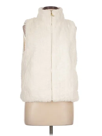 Pre-owned Assorted Brands Faux Fur Vest In White