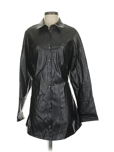 Pre-owned Assorted Brands Faux Leather Jacket In Black