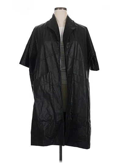 Pre-owned Assorted Brands Faux Leather Jacket In Black