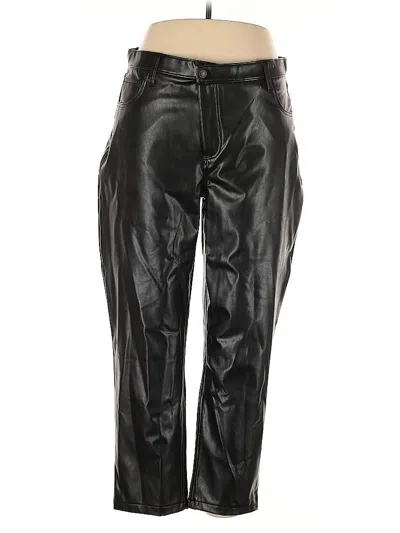 Pre-owned Assorted Brands Faux Leather Pants In Black