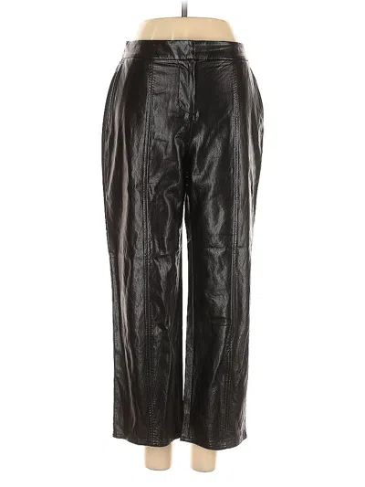 Pre-owned Assorted Brands Faux Leather Pants In Black