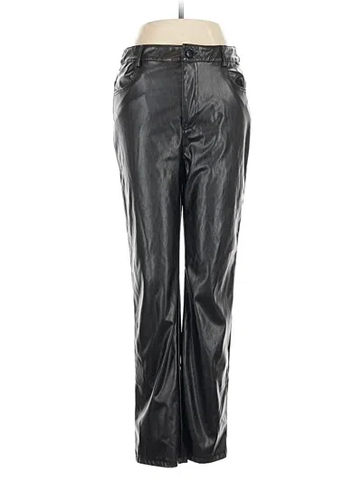 Pre-owned Assorted Brands Faux Leather Pants In Black