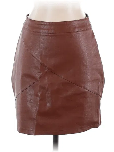 Pre-owned Assorted Brands Faux Leather Skirt