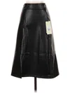 Assorted Brands Faux Leather Skirt In Black