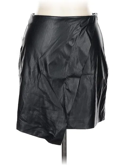 Assorted Brands Faux Leather Skirt In Black