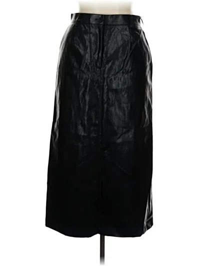 Assorted Brands Faux Leather Skirt In Black