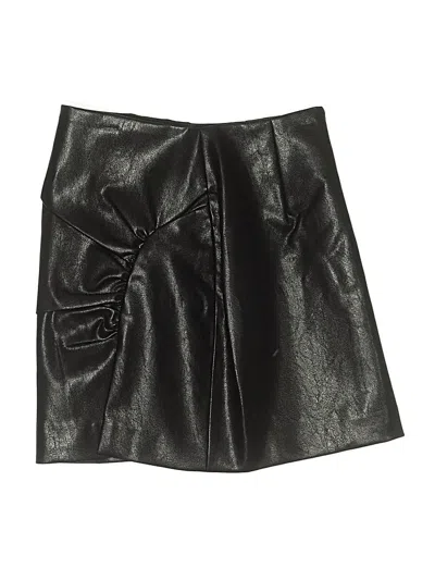 Assorted Brands Faux Leather Skirt In Black