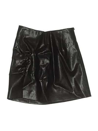 Assorted Brands Faux Leather Skirt In Black