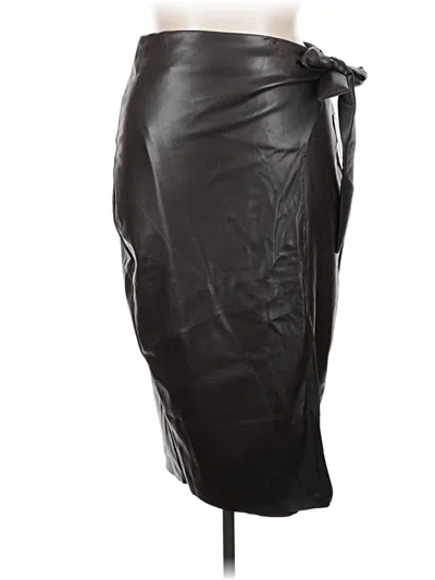 Assorted Brands Faux Leather Skirt In Black
