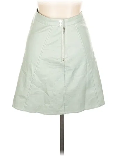 Pre-owned Assorted Brands Faux Leather Skirt In Green