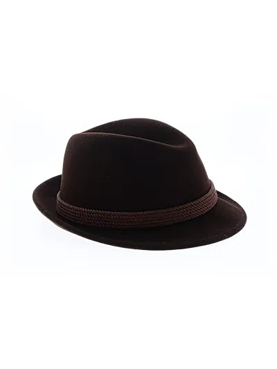 Pre-owned Assorted Brands Fedora In Brown