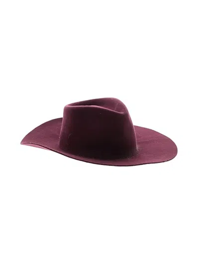 Pre-owned Assorted Brands Fedora In Burgundy