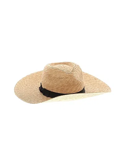 Pre-owned Assorted Brands Fedora In Tan