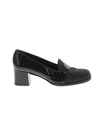 Pre-owned Assorted Brands Flats In Black