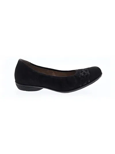 Pre-owned Assorted Brands Flats In Black