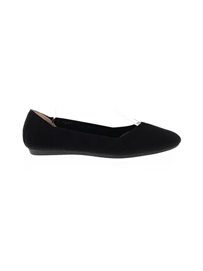 Pre-owned Assorted Brands Flats In Black