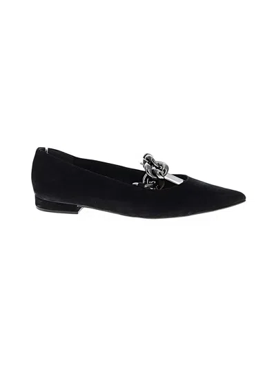 Pre-owned Assorted Brands Flats In Black