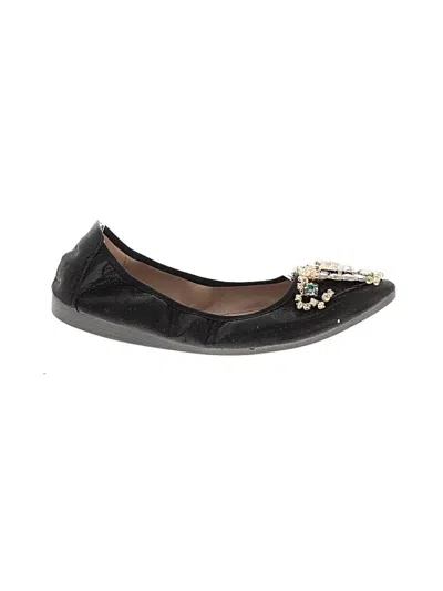 Pre-owned Assorted Brands Flats In Black