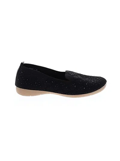 Pre-owned Assorted Brands Flats In Black