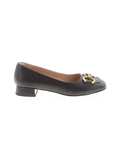 Pre-owned Assorted Brands Flats In Black