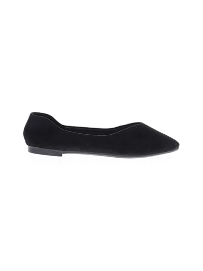 Pre-owned Assorted Brands Flats In Black