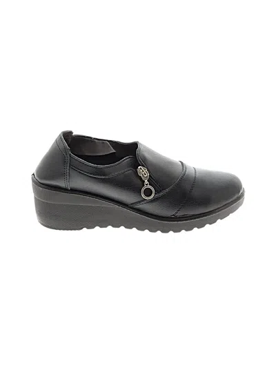 Pre-owned Assorted Brands Flats In Black