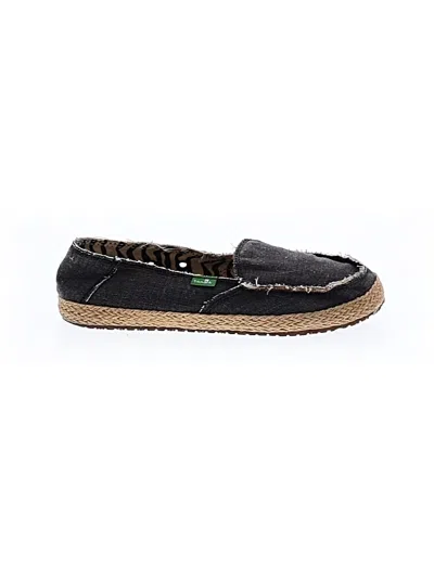 Pre-owned Assorted Brands Flats In Black