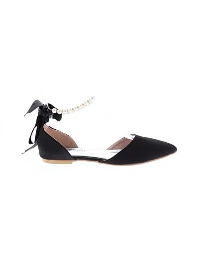 Pre-owned Assorted Brands Flats In Black