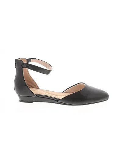 Pre-owned Assorted Brands Flats In Black