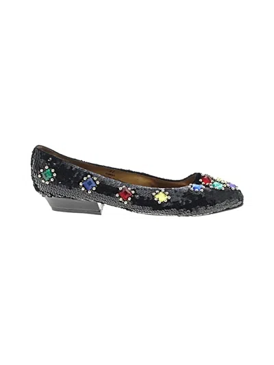 Pre-owned Assorted Brands Flats In Black