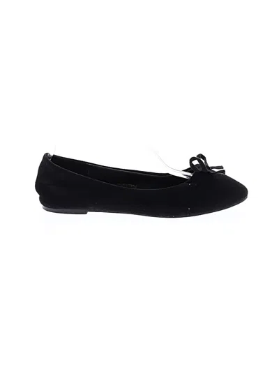 Pre-owned Assorted Brands Flats In Black