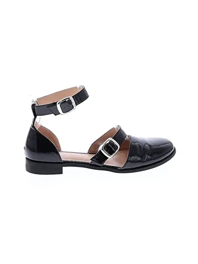 Pre-owned Assorted Brands Flats In Black