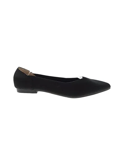 Pre-owned Assorted Brands Flats In Black