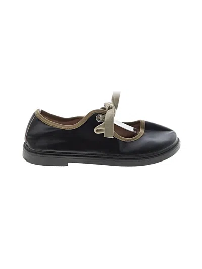 Pre-owned Assorted Brands Flats In Black
