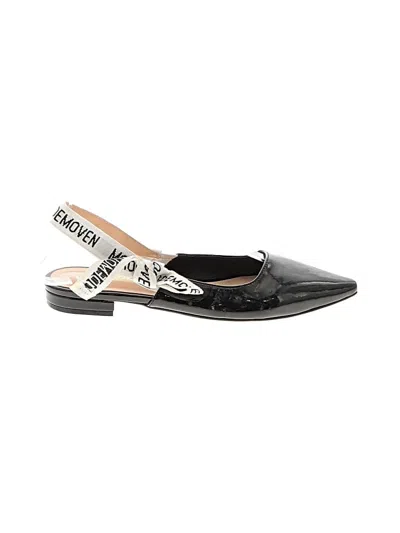 Pre-owned Assorted Brands Flats In Black