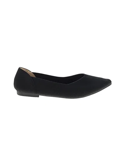 Pre-owned Assorted Brands Flats In Black