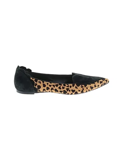 Pre-owned Assorted Brands Flats In Black