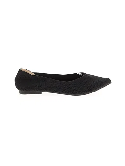 Pre-owned Assorted Brands Flats In Black