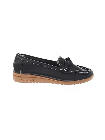 Pre-owned Assorted Brands Flats In Black