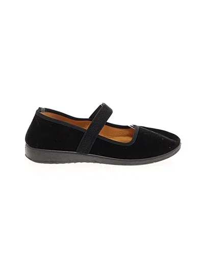 Pre-owned Assorted Brands Flats In Black