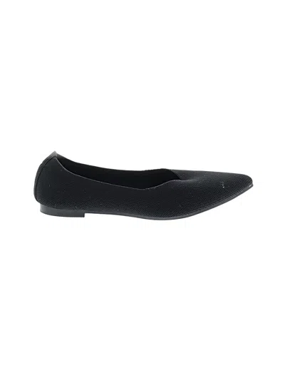 Pre-owned Assorted Brands Flats In Black