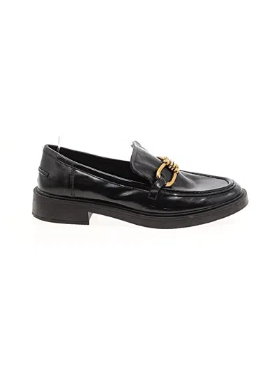 Pre-owned Assorted Brands Flats In Black