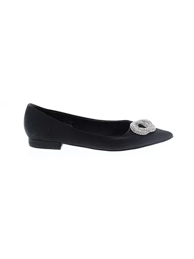 Pre-owned Assorted Brands Flats In Black