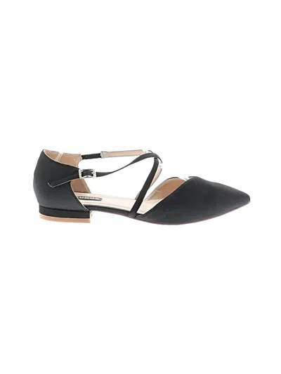 Pre-owned Assorted Brands Flats In Black