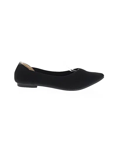 Pre-owned Assorted Brands Flats In Black