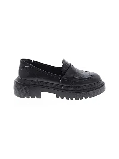 Pre-owned Assorted Brands Flats In Black