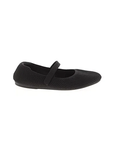 Pre-owned Assorted Brands Flats In Black